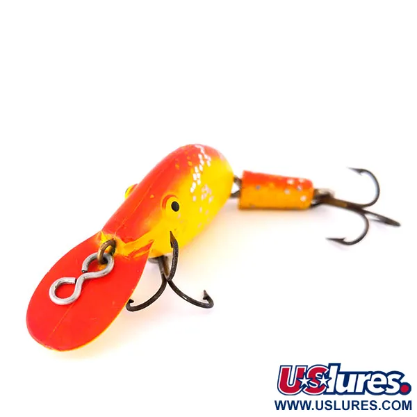 Eppinger Sparkle Tail, 5.5g Amarillo / Rojo / Purpurina, Crankbait articulado #10592