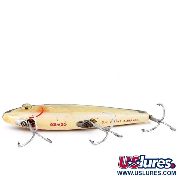 L&S Bait MirrOlure 52M Twitchbait, Verde-Oro, 14g, hundido, #10604