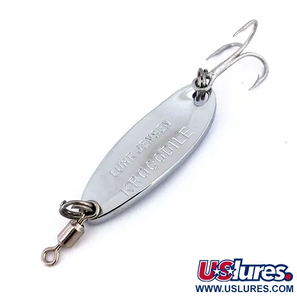 Luhr Jensen Krocodile, 1/4 oz Níquel / Azul, Cucharilla #15647