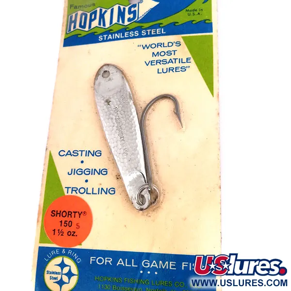 Hopkins shorty 150 Jig Lure, Níquel martilleado, 42g, Anzuelo simple, #10617