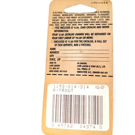 Luhr Jensen Hus-lure Cucharilla, Trucha arco iris, 7g, Vintage, #10637