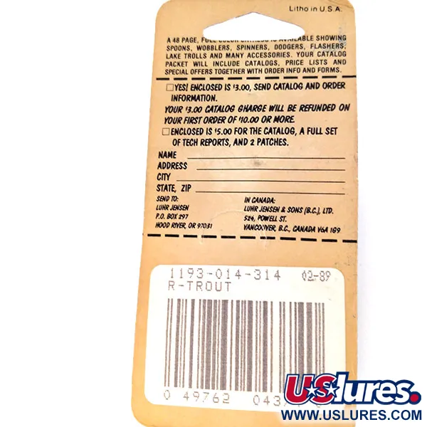 Luhr Jensen Hus-lure Cucharilla, Trucha arco iris, 7g, Vintage, #10637