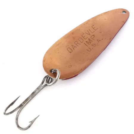 Cucharilla Eppinger Dardevle Imp Copper Back, Rojo/Blanco/Cobre, 11g, #10645