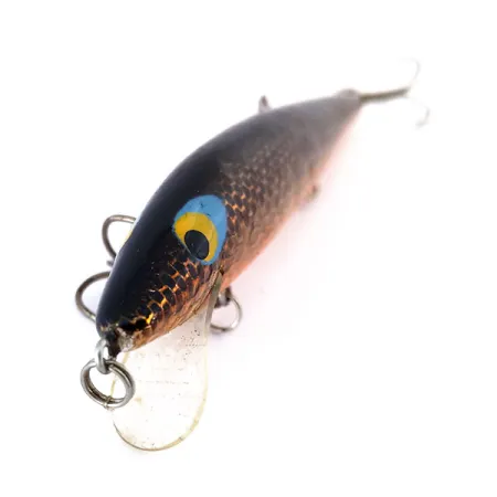 Rebel Floater F12 Minnow, Negro-Oro, 9g, Flotante, #10646