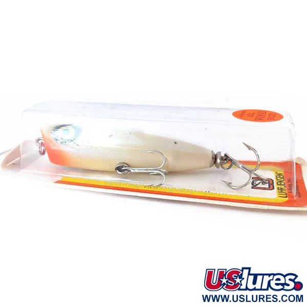 Luhr Jensen P.J.POP Popper madera, Blanco, 17g, hecho a mano, #10657