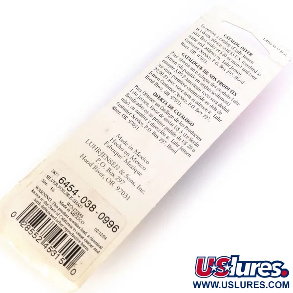 Luhr Jensen P.J.POP Popper, Plata / Negro, 17g, Cuerpo madera, #10658