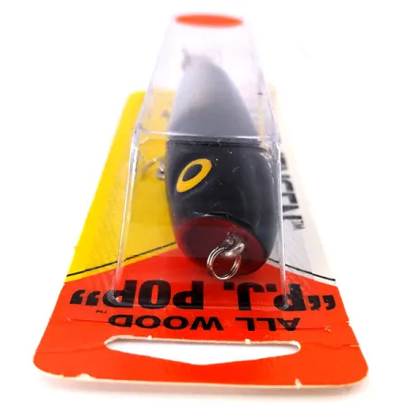 Luhr Jensen P.J.POP Popper, Plata / Negro, 17g, Cuerpo madera, #10658