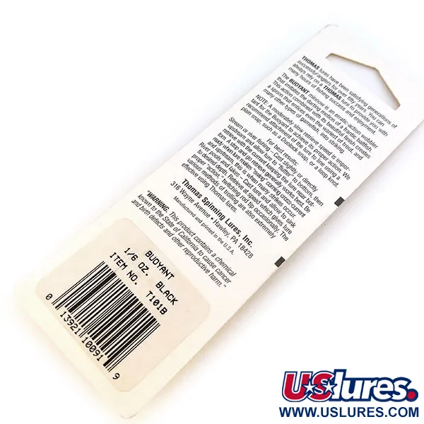 Thomas Buoyant Cucharilla, Black Trout, 5g, Cuerpo Metálico, #T101B