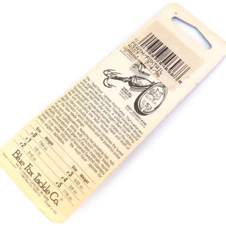 Blue Fox Super Vibrax 2 Foxtail Cucharilla, Plata, 6g, Triple pluma, #10662