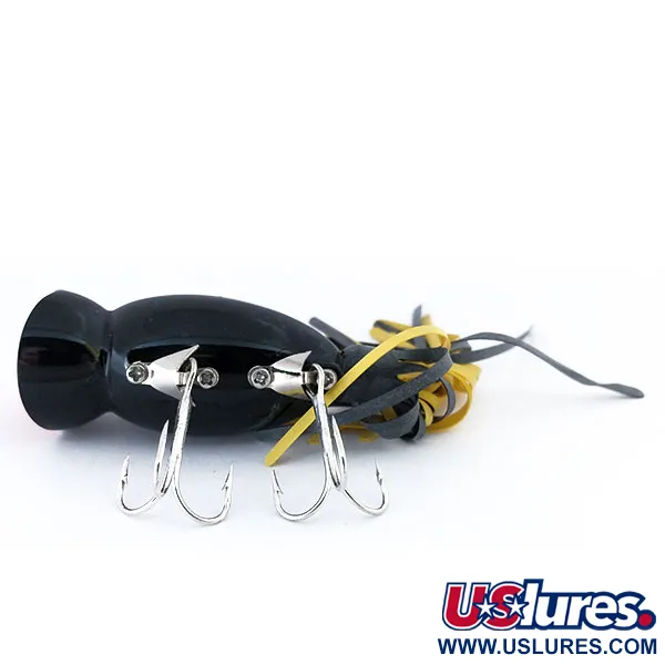 Fred Arbogast Hula Popper Señuelo Superficie, Negro / Rojo, 10g, #10687