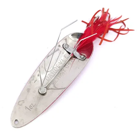 Eppinger Weedless Dardevle Cuchara, Rojo/Blanco/Níquel, 28g, #10692