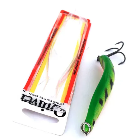 Luhr Jensen Quiver Cuchara, Fire Tiger, 39g, Luminiscente, #10694