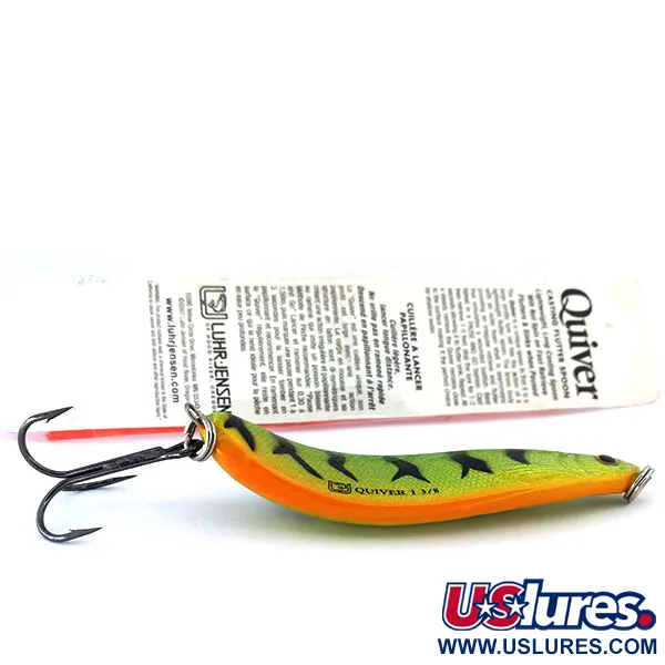 Luhr Jensen Quiver Cuchara, Fire Tiger, 39g, Luminiscente, #10694