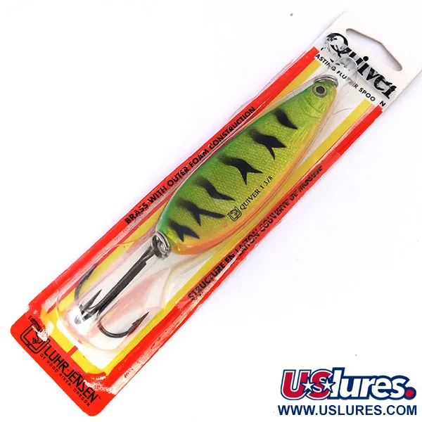 Luhr Jensen Quiver Cuchara, Fire Tiger, 39g, Luminiscente, #10694