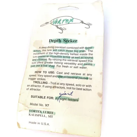 Vortex Lures Depth Seeker Crankbait, Red Tiger, 17g, Rattle, #10792