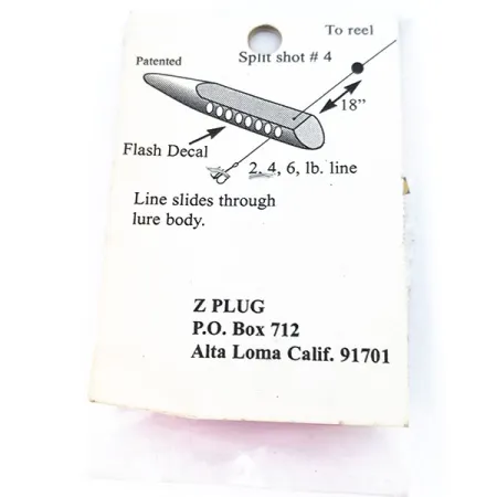 ZPlug Lures Z Plug Mini Señuelo Inline, Rosa, 2g, Línea Pasante, #10796