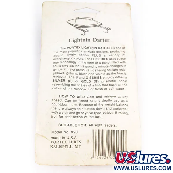 Vortex Lures Lightnin Darter Glow, Glow, 14g, Sonajero, #10840