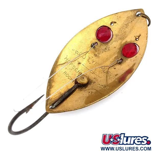 Hofschneider Weedless Red Eye Muskie Cucharilla, Bronce, 65g, Antialgas, #10850