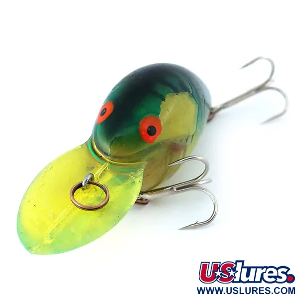 Bomber Fat A Crankbait, Verde Amarillo, 18g, Suspending, #10903