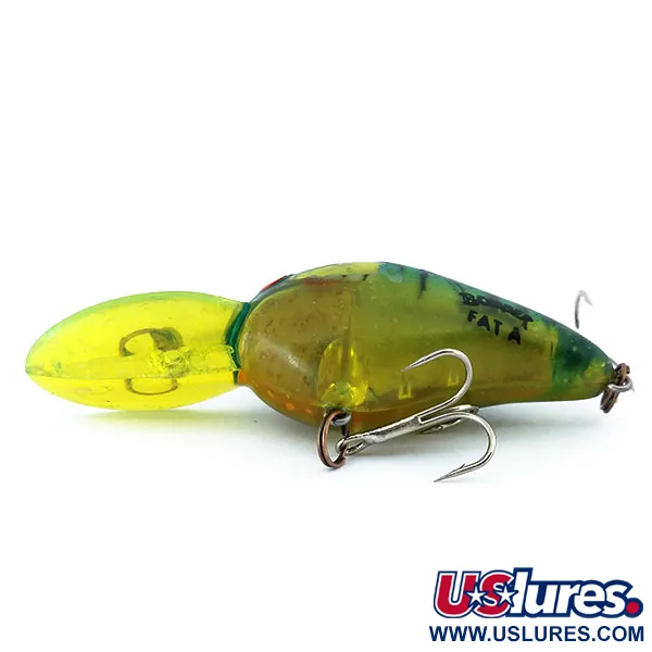 Bomber Fat A Crankbait, Verde Amarillo, 18g, Suspending, #10903