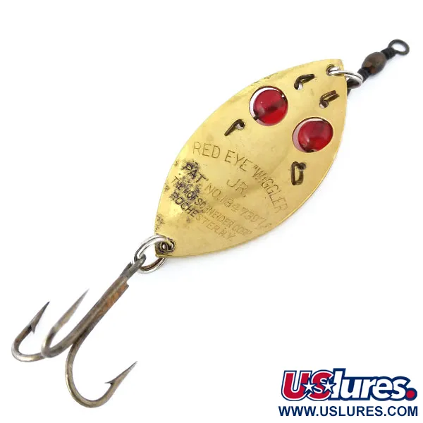 Cucharilla Hofschneider Red Eye junior, Oro / Rojo, 13g, Vidrio, #10929