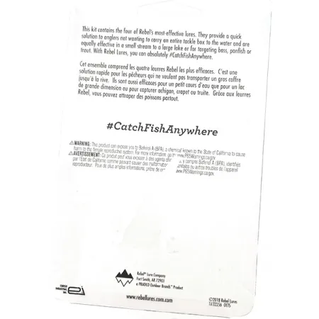 Rebel Ultralight Kit Set de Señuelos, Fire Tiger, 4 Señuelos, #10944