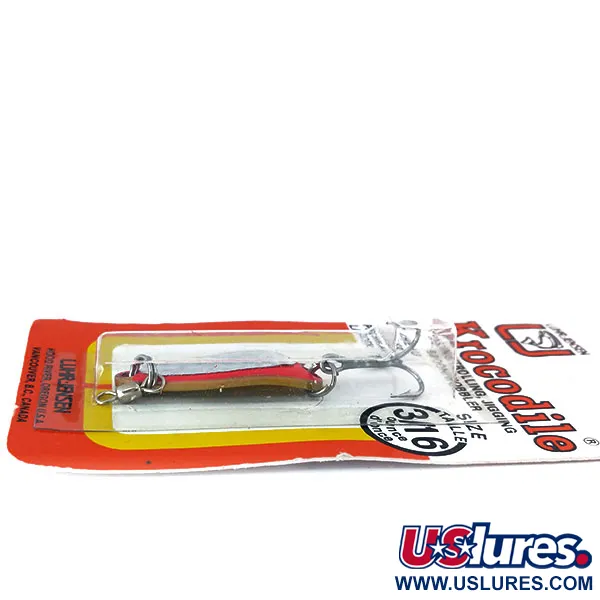 Luhr Jensen Krocodile UV Cuchara, Fire / Plata, 7g, UV-Finish, #10977