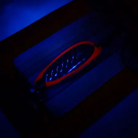 Luhr Jensen Krocodile UV Cuchara, Fire / Plata, 7g, UV-Finish, #10977