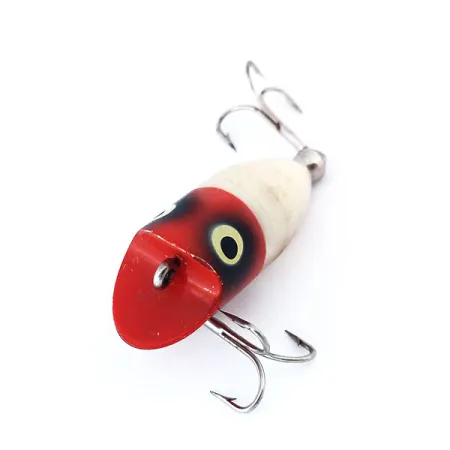 Heddon Tiny Lucky 13 Popper, Rojo / Blanco, 5,5g, Superficie, #10992