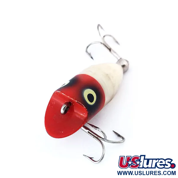 Heddon Tiny Lucky 13 Popper, Rojo / Blanco, 5,5g, Superficie, #10992