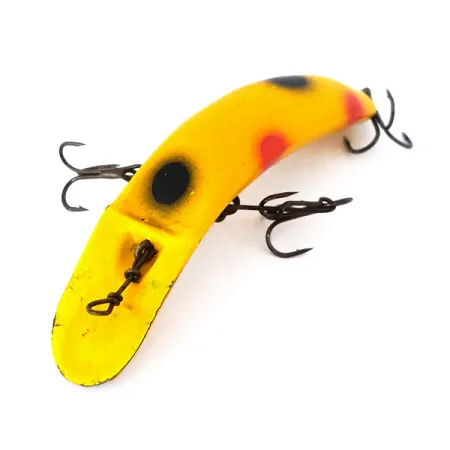 Yakima Bait FlatFish X5 Señuelo, Amarillo/Rojo/Negro, 7g, Vintage, #10995