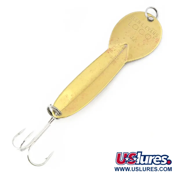 Glen Evans Loco 3A Troll Cucharilla, Oro, 10g, Curva en V, #11000