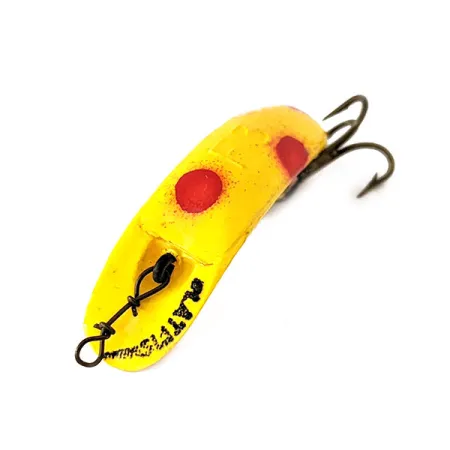 Yakima Bait FlatFish F3 Señuelo, Amarillo / Rojo, 0,9g, Banana, #11141