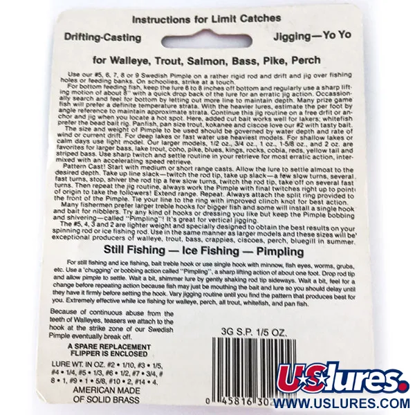 Bay de Noc Swedish Pimple 3G Cucharilla, Cobre, 6g, Jigging, #11144