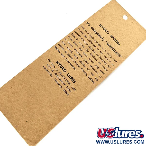 Hydro Lures Hydro Spoon, 14g Verde/Blanco/Amarillo, Cucharilla Antihierba #17723