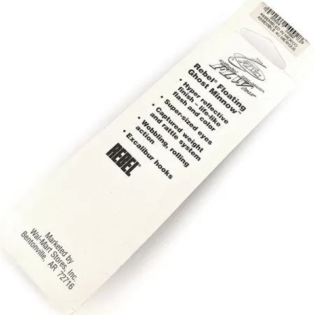 Rebel Floating Ghost Minnow Señuelo, Ghost, 7g, Rattle, #11155