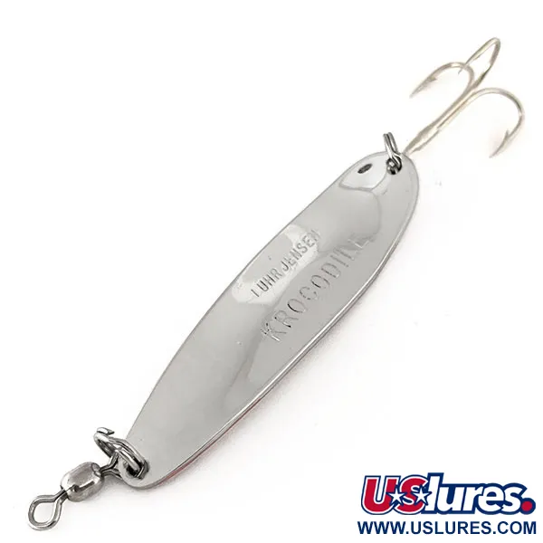 Luhr Jensen Krocodile Die #4 Cuchara, Níquel / Rojo, 14g, Lanzado, #11177