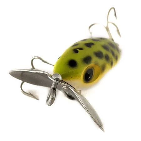 Fred Arbogast Jitterbug Señuelo Superficie, Frog, 7g, Babero Metal, #11180