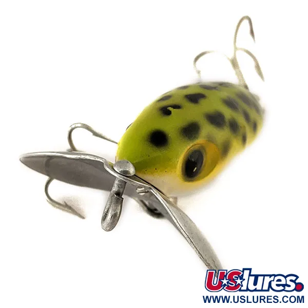 Fred Arbogast Jitterbug Señuelo Superficie, Frog, 7g, Babero Metal, #11180
