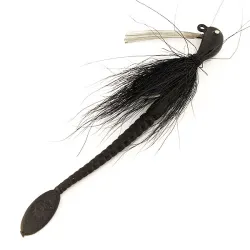 Cotton Cordell Banana Head Tattle-Tail Jig + Tattle-Tail Worm (Vintage, años 70)