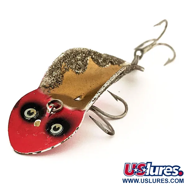 Buck Perry Spoonplug Cucharilla, Rojo/Blanco/Oro, 10g, #11300