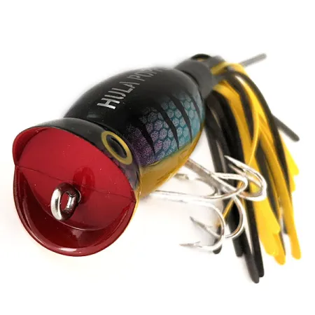 Fred Arbogast Hula Popper Señuelo Topwater, Tiger, 10g, Skirt, #11302