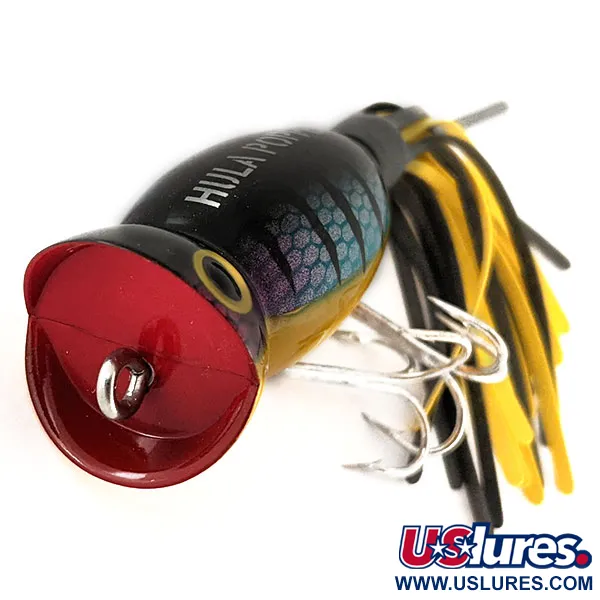 Fred Arbogast Hula Popper Señuelo Topwater, Tiger, 10g, Skirt, #11302