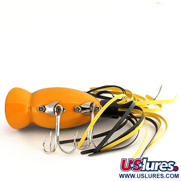 Fred Arbogast Hula Popper Señuelo Topwater, Tiger, 10g, Skirt, #11302