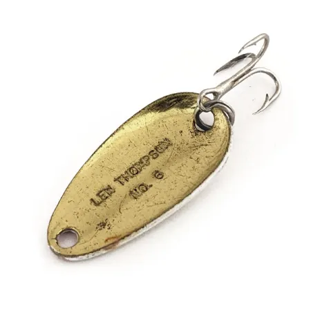 Len Thompson #6 Cucharilla, Blanco/Rojo, 3.5g, Latón, #11312