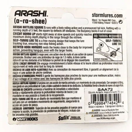 Storm Arashi Rattling Square 5, Bluegill, 18g, Autoajustable, #11705