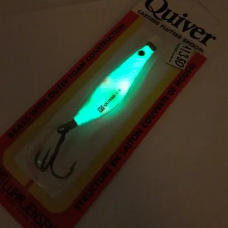 Luhr Jensen Quiver Glow Cucharilla, Glow, 7g, Latón/Espuma, #11350