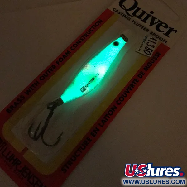 Luhr Jensen Quiver Glow Cucharilla, Glow, 7g, Latón/Espuma, #11350
