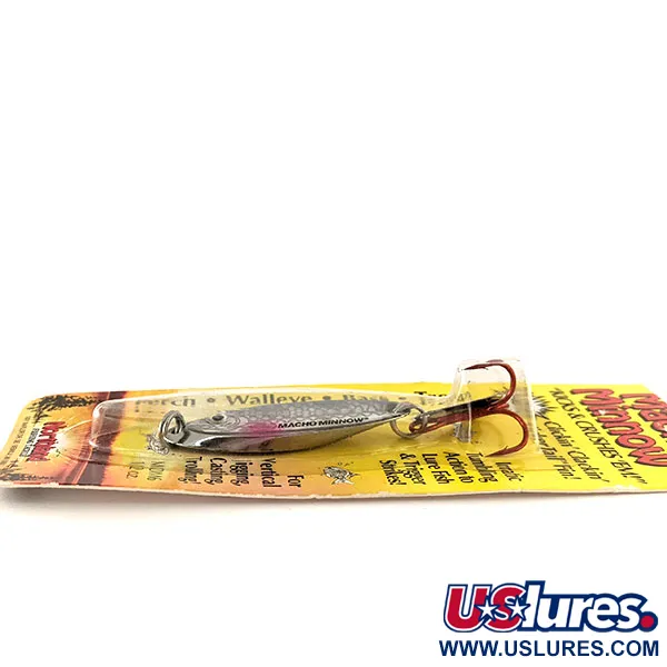 Northland Macho Minnow Jig Lure, Rainbow Silver, 14g, KickerTail, #11393