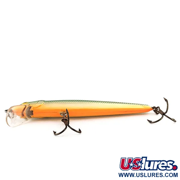Rapala Husky Jerk 10 Señuelo, Oro/Verde, 10g, Suspendido, #11517
